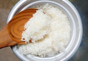 Rice Cooker Pot on the Stove